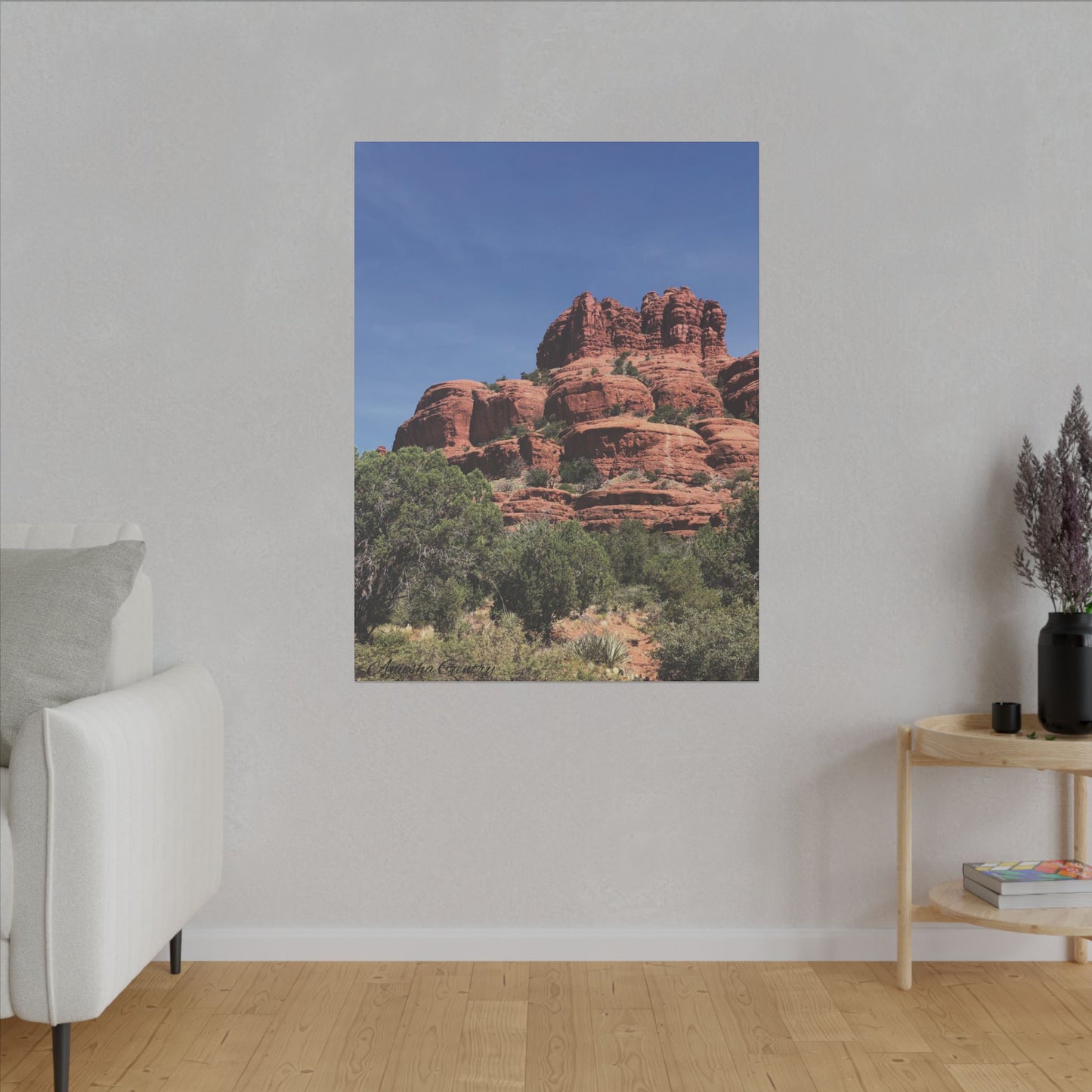 Majestic Red Rock Landscape - Stretched Canvas Wall Art, Wall Decor