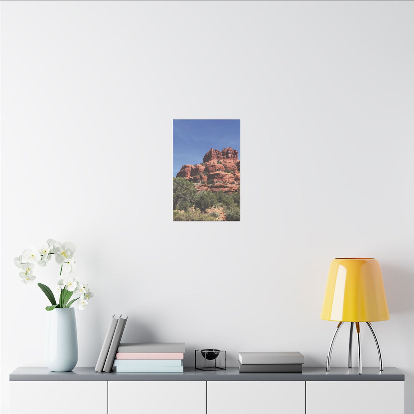 Majestic Red Rock Landscape - Stretched Canvas Wall Art, Wall Decor