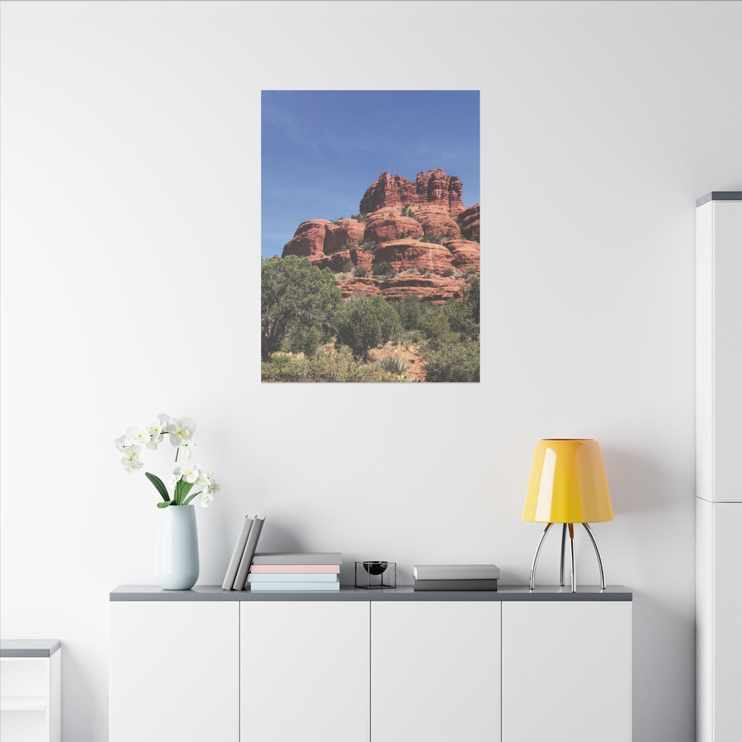 Majestic Red Rock Landscape - Stretched Canvas Wall Art, Wall Decor