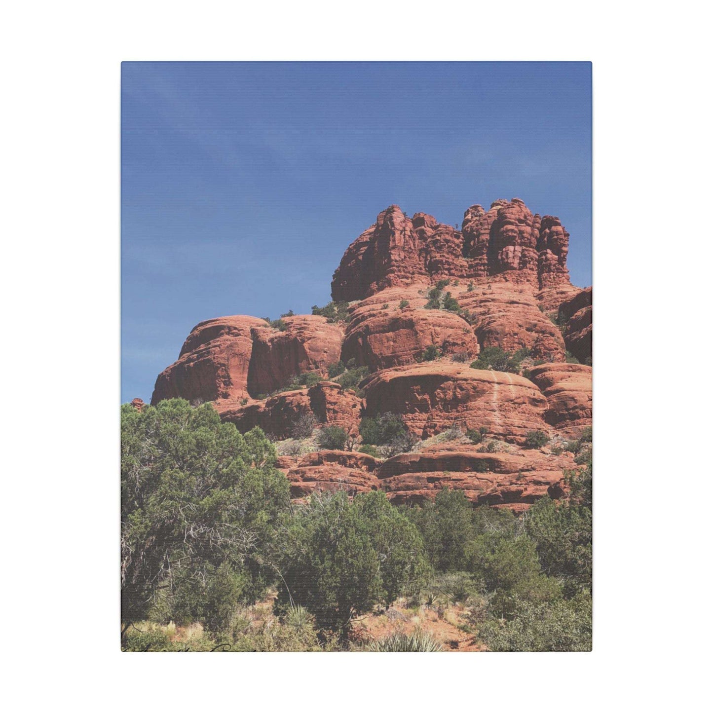 Majestic Red Rock Landscape - Stretched Canvas Wall Art, Wall Decor