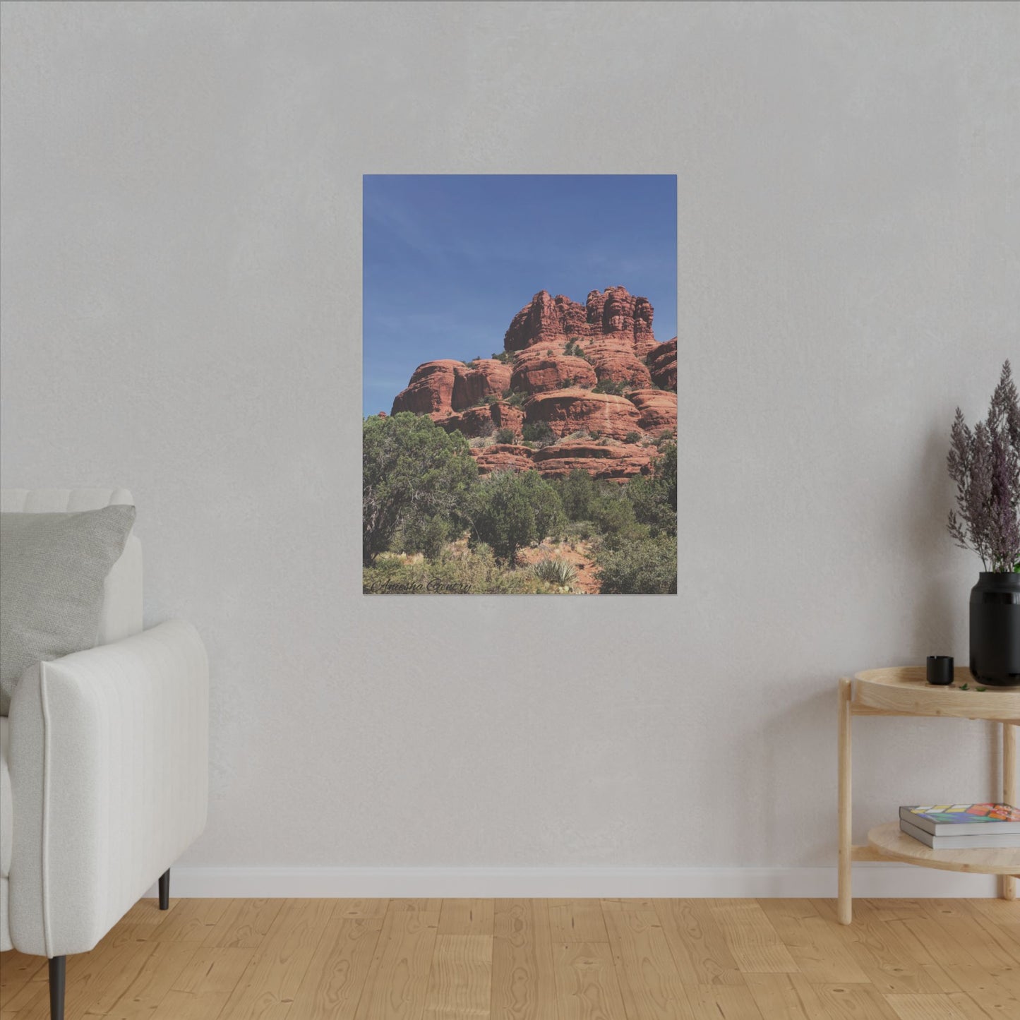 Majestic Red Rock Landscape - Stretched Canvas Wall Art, Wall Decor