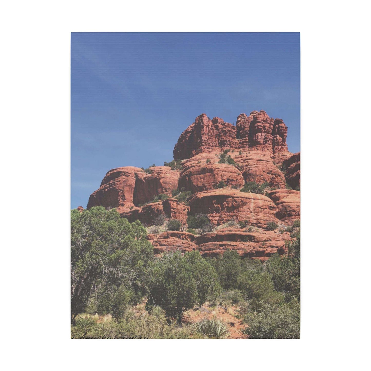 Majestic Red Rock Landscape - Stretched Canvas Wall Art, Wall Decor