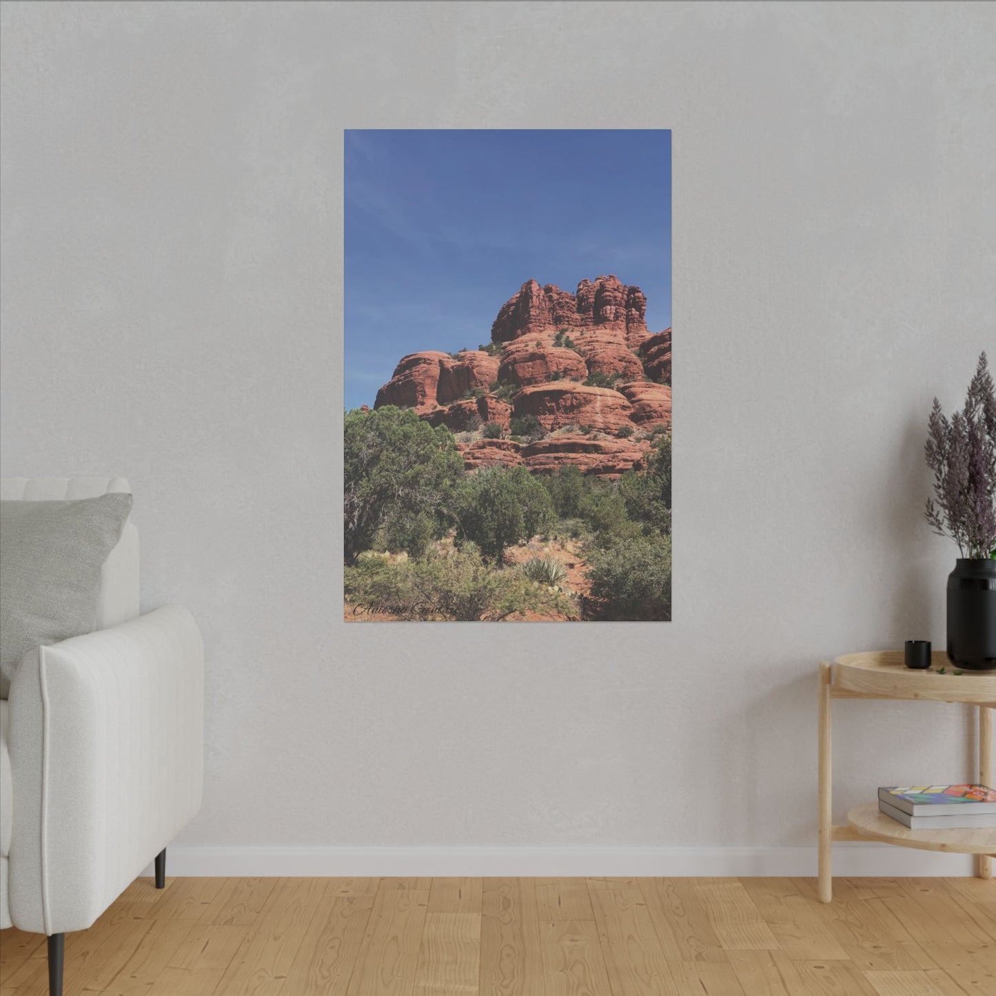 Majestic Red Rock Landscape - Stretched Canvas Wall Art, Wall Decor