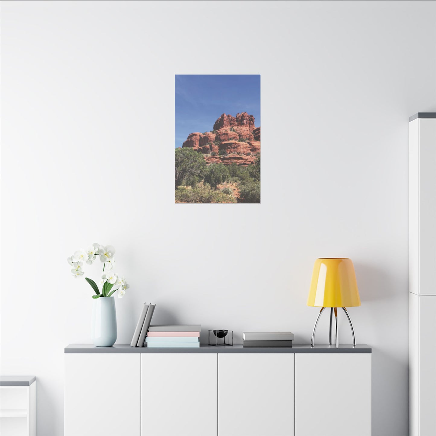 Majestic Red Rock Landscape - Stretched Canvas Wall Art, Wall Decor