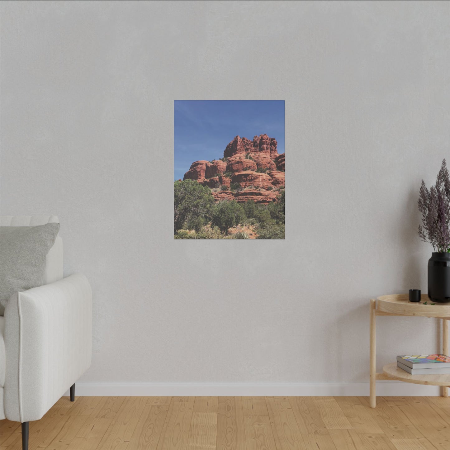 Majestic Red Rock Landscape - Stretched Canvas Wall Art, Wall Decor