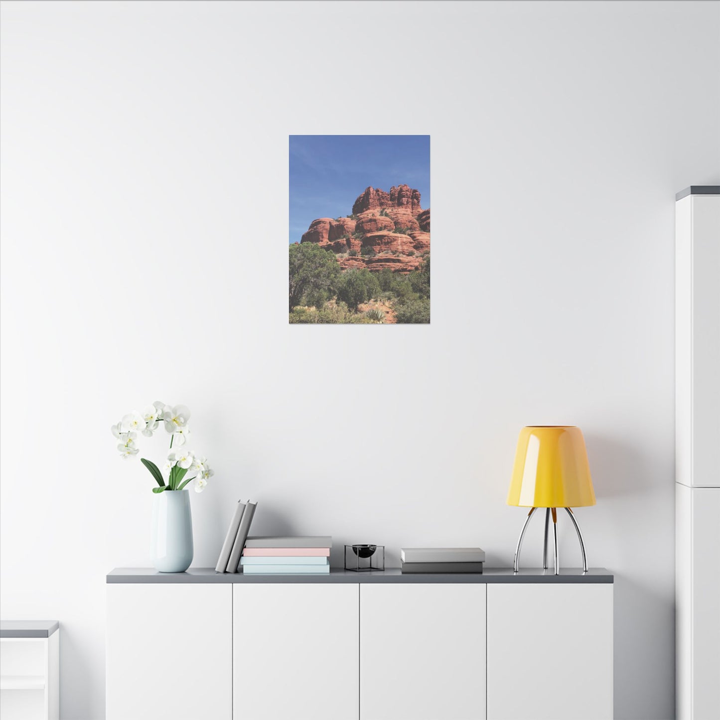 Majestic Red Rock Landscape - Stretched Canvas Wall Art, Wall Decor