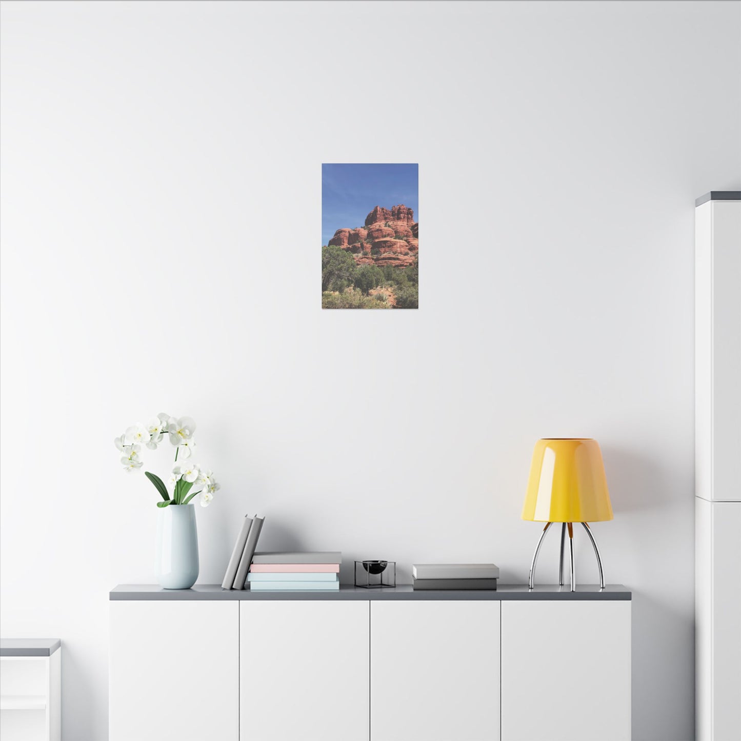 Majestic Red Rock Landscape - Stretched Canvas Wall Art, Wall Decor