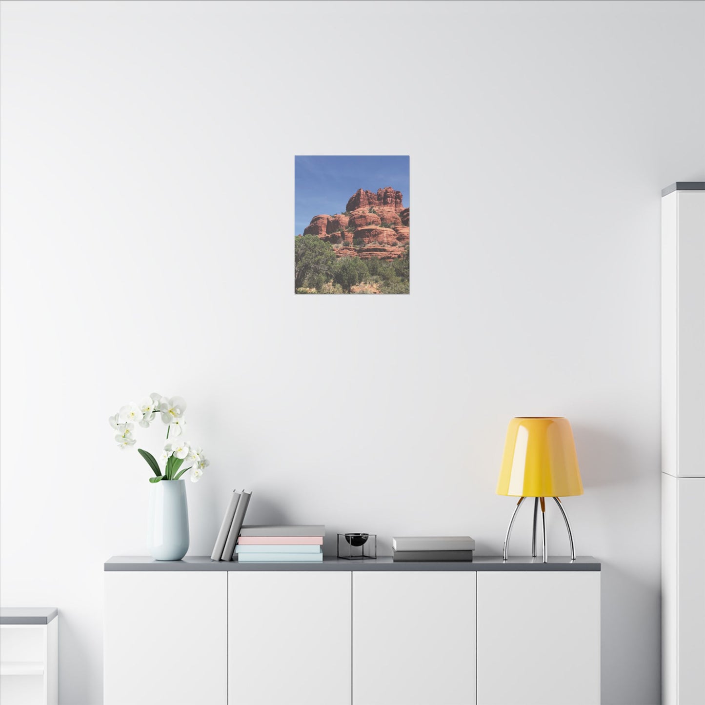 Majestic Red Rock Landscape - Stretched Canvas Wall Art, Wall Decor