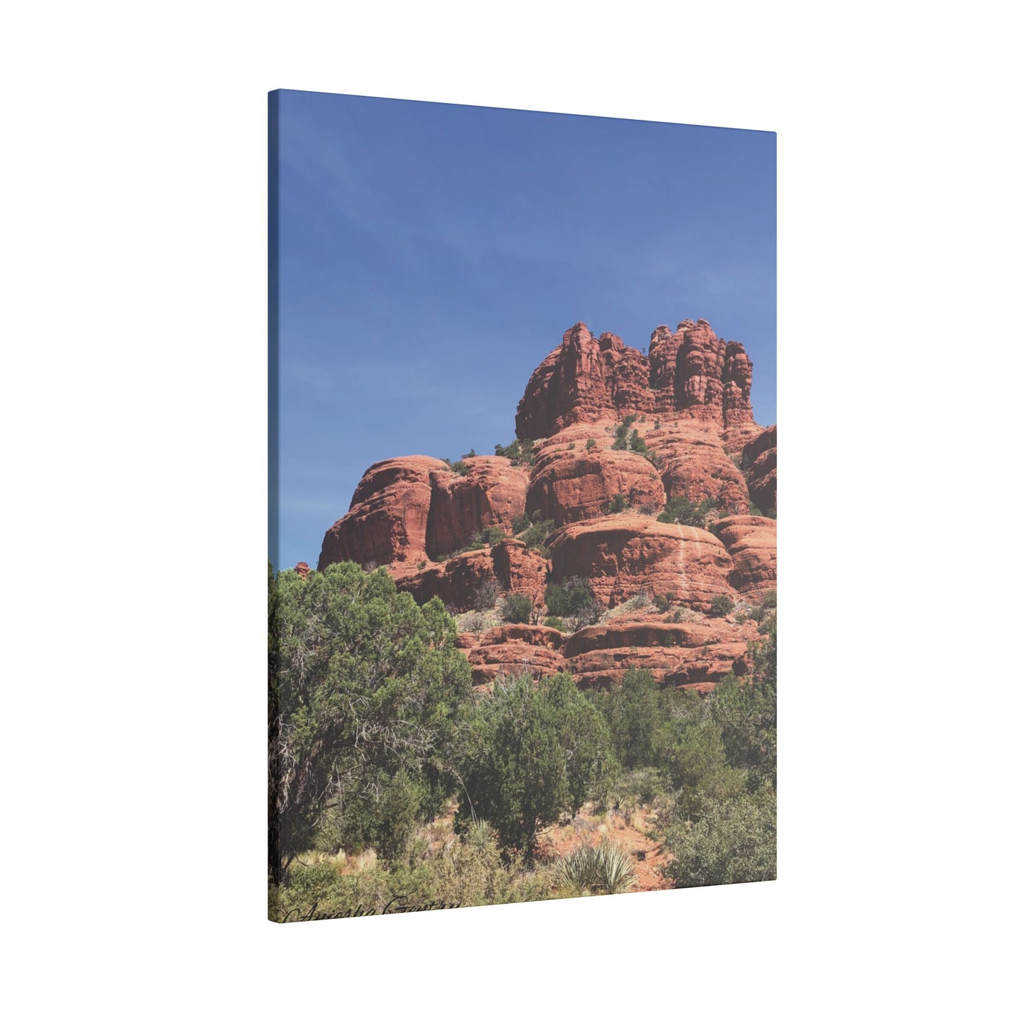 Majestic Red Rock Landscape - Stretched Canvas Wall Art, Wall Decor