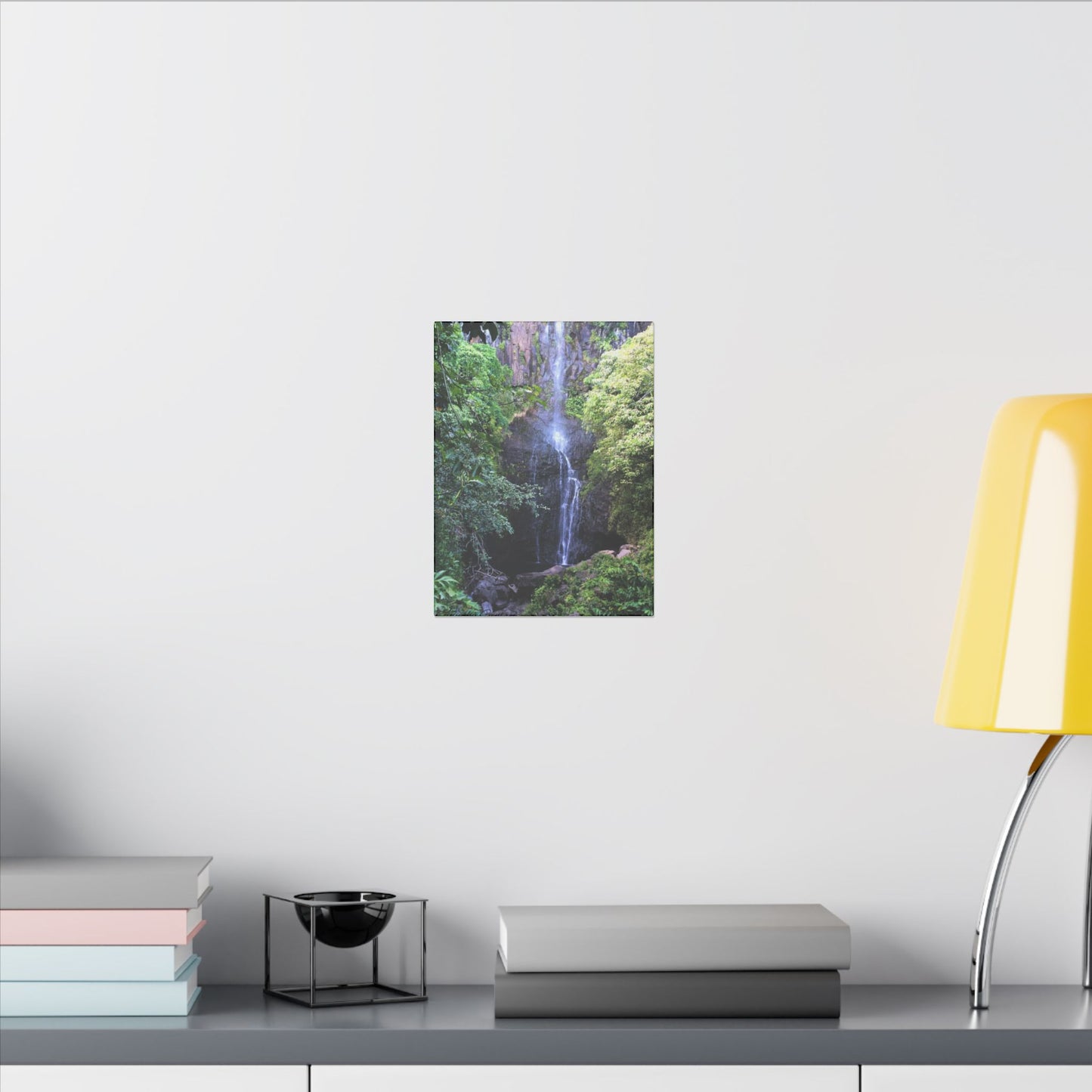 Hidden Waterfall - Stretched Matte Canvas Art Print for Nature Lovers