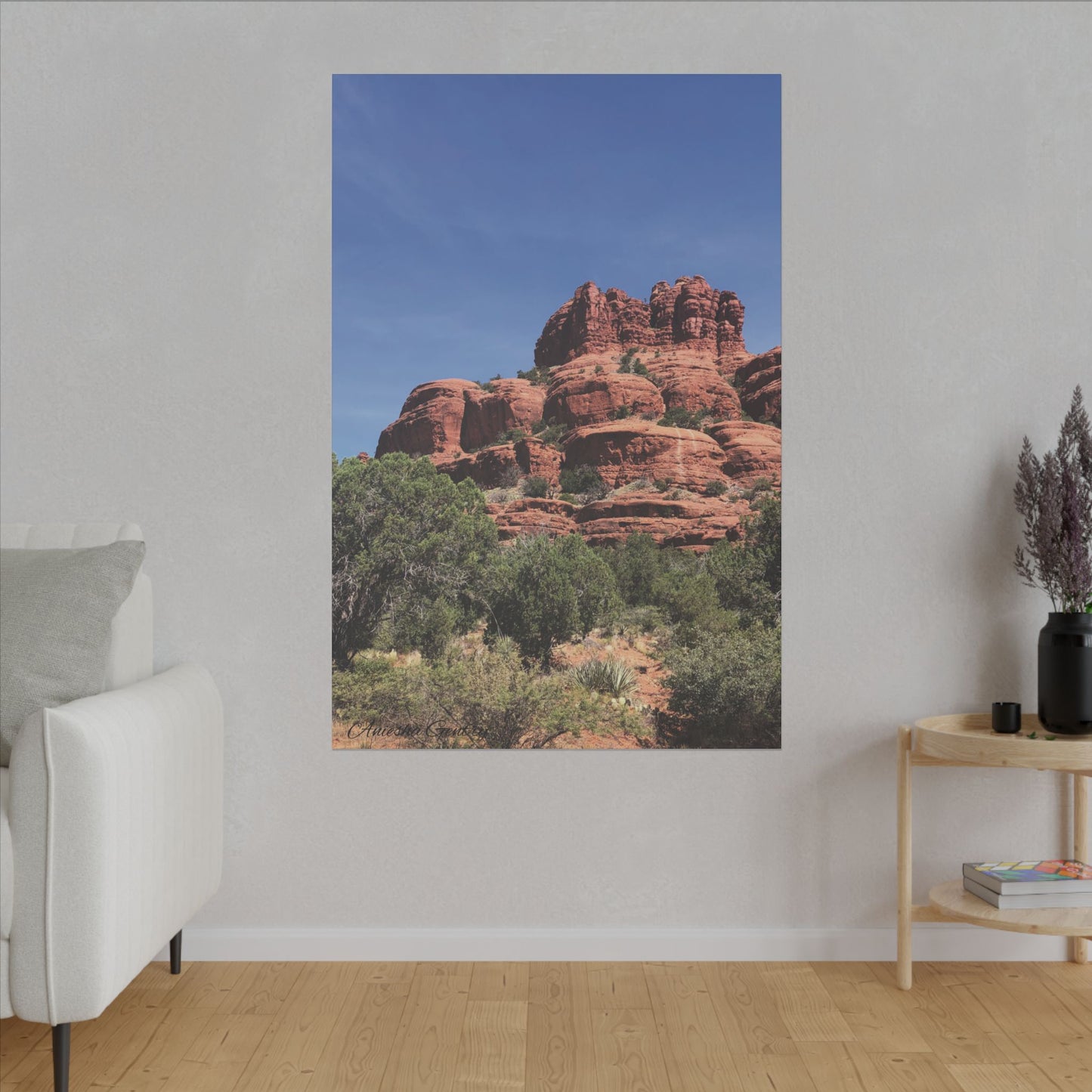 Majestic Red Rock Landscape - Stretched Canvas Wall Art, Wall Decor