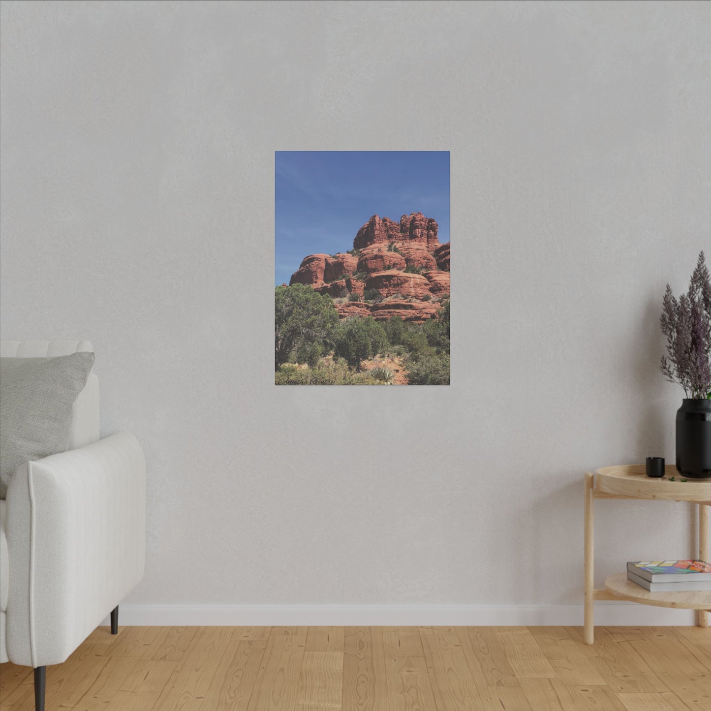 Majestic Red Rock Landscape - Stretched Canvas Wall Art, Wall Decor