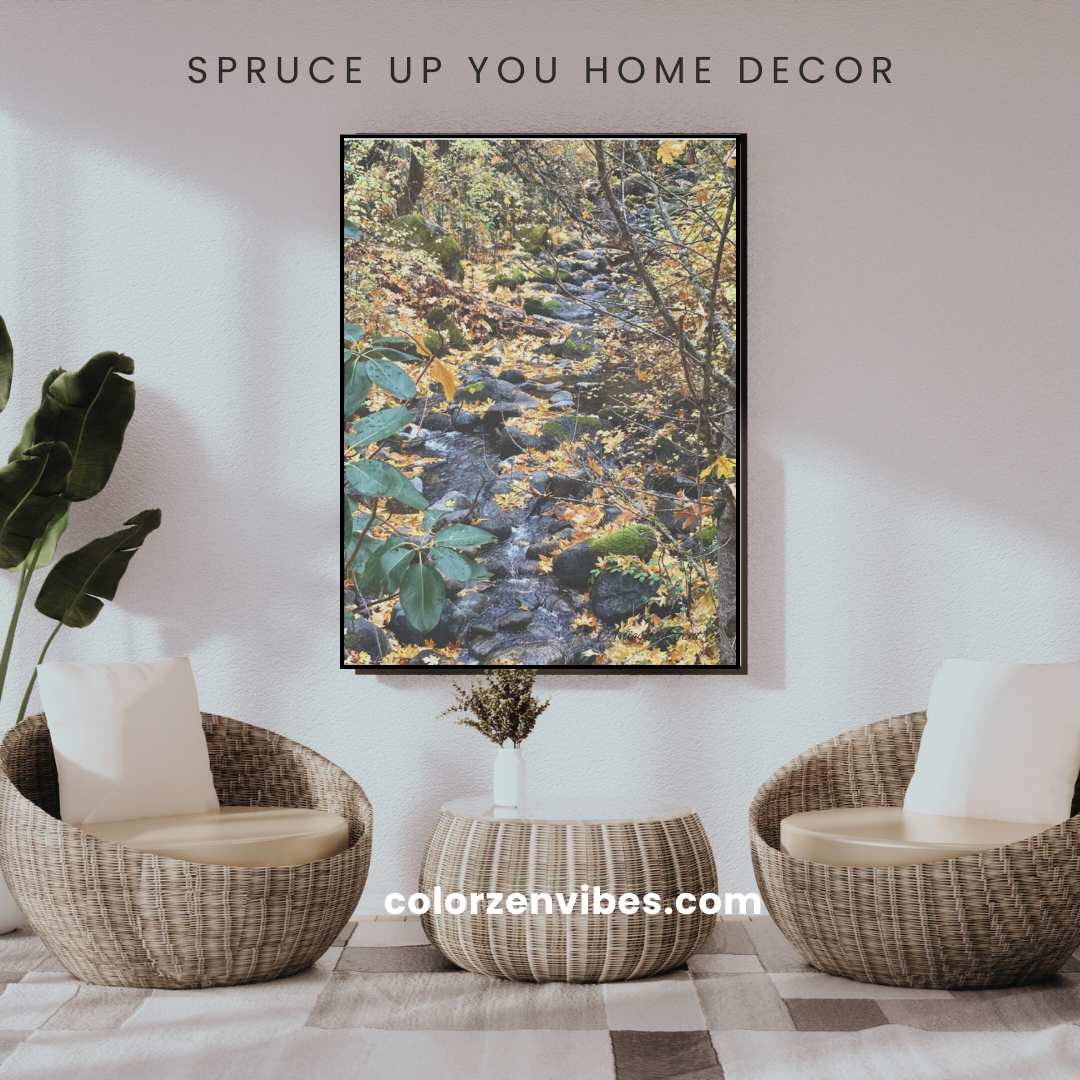 Hike in the Forest -  Stretched Matte Canvas Wall Art, Wall Decor