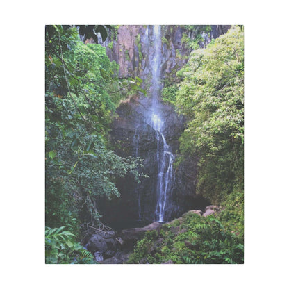 Hidden Waterfall  - Stretched Matte Canvas Art Print for Nature Lovers