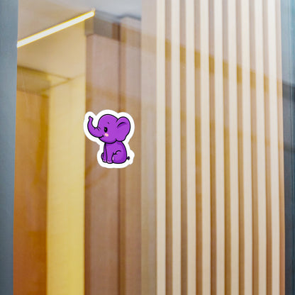 Adorable Purple Elephant Kiss-Cut Vinyl Decal/ Sticker – Perfect for Kids' Rooms, Parties & Gifts