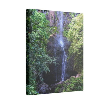 Hidden Waterfall  - Stretched Matte Canvas Art Print for Nature Lovers