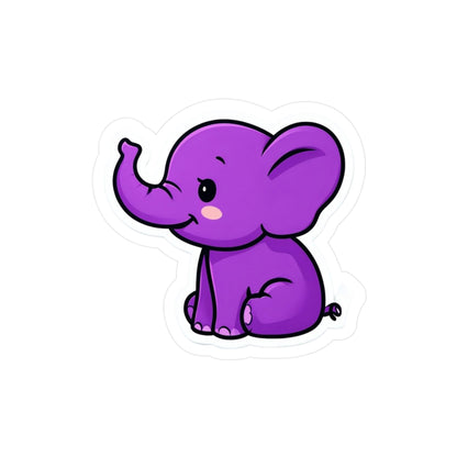 Adorable Purple Elephant Kiss-Cut Vinyl Decal/ Sticker – Perfect for Kids' Rooms, Parties & Gifts