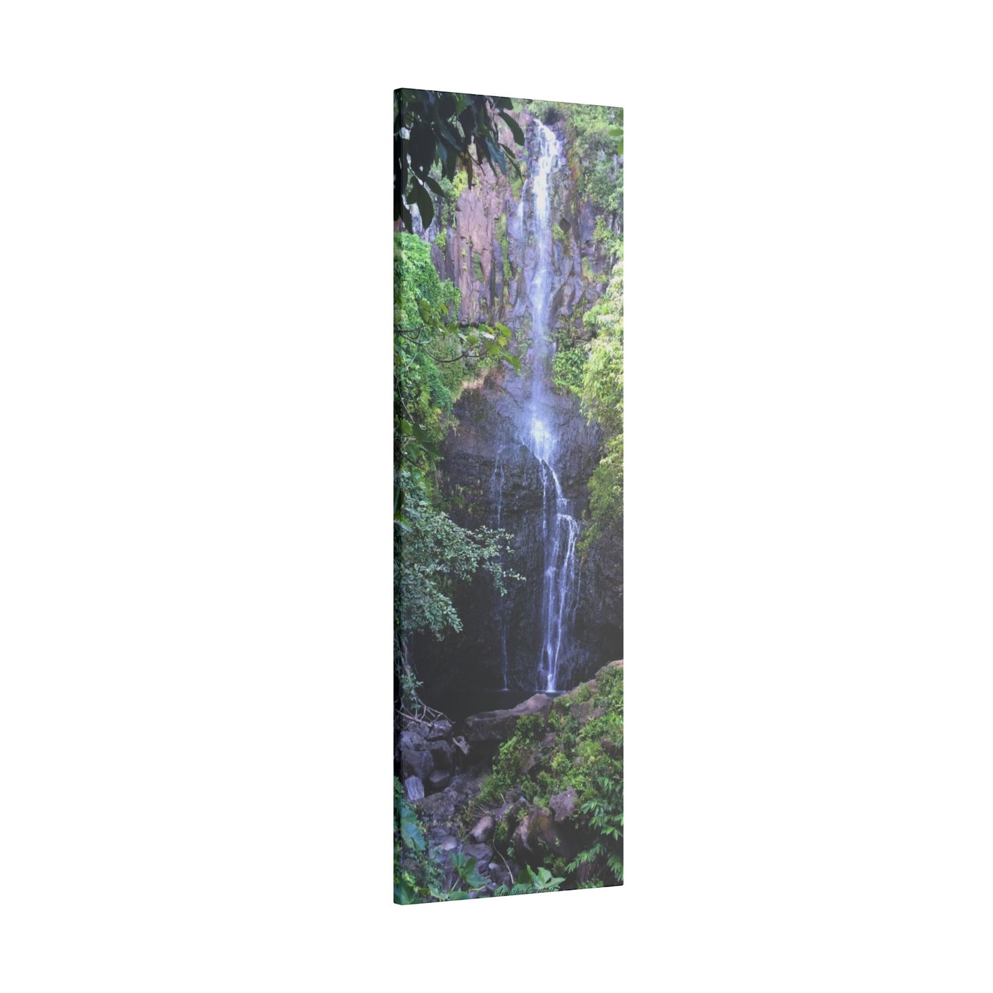 Hidden Waterfall  - Stretched Matte Canvas Art Print for Nature Lovers