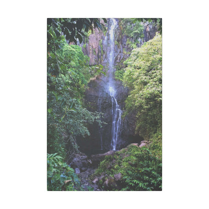 Hidden Waterfall  - Stretched Matte Canvas Art Print for Nature Lovers