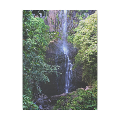 Hidden Waterfall  - Stretched Matte Canvas Art Print for Nature Lovers