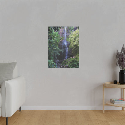 Hidden Waterfall  - Stretched Matte Canvas Art Print for Nature Lovers