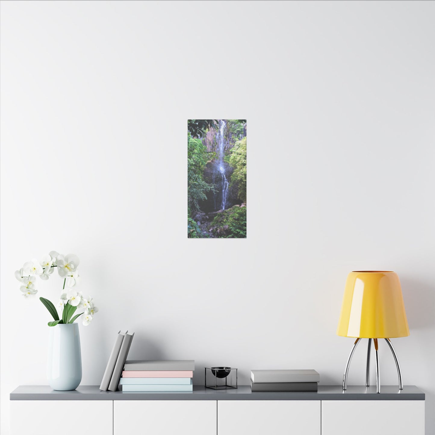 Hidden Waterfall  - Stretched Matte Canvas Art Print for Nature Lovers