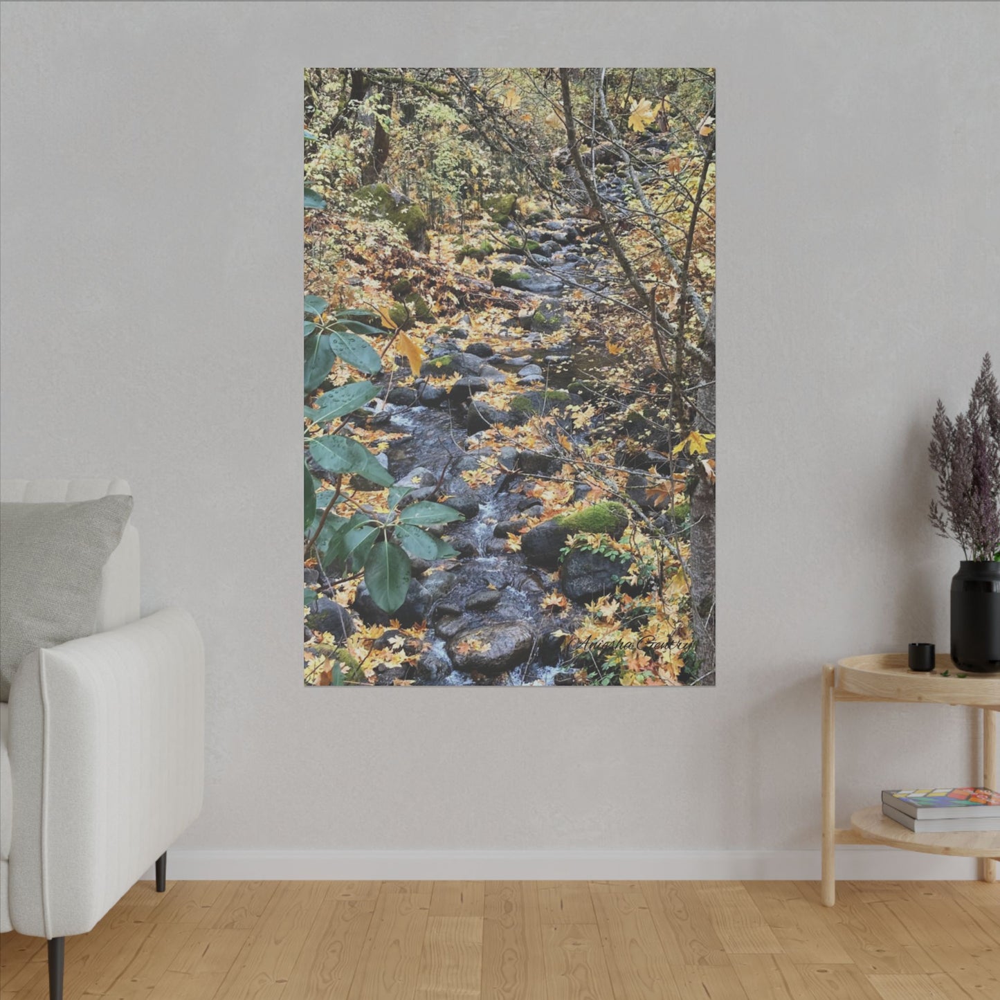 Hike in the Forest -  Stretched Matte Canvas Wall Art, Wall Decor