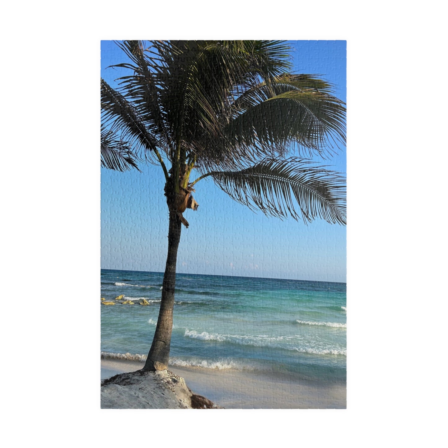 Tropical Vacation Palm Tree Beach Puzzle — Ocean Shore Jigsaw (110–1014 Pieces)