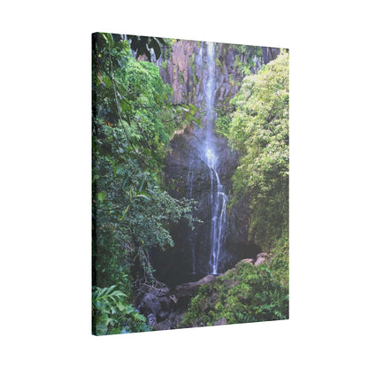 Hidden Waterfall  - Stretched Matte Canvas Art Print for Nature Lovers