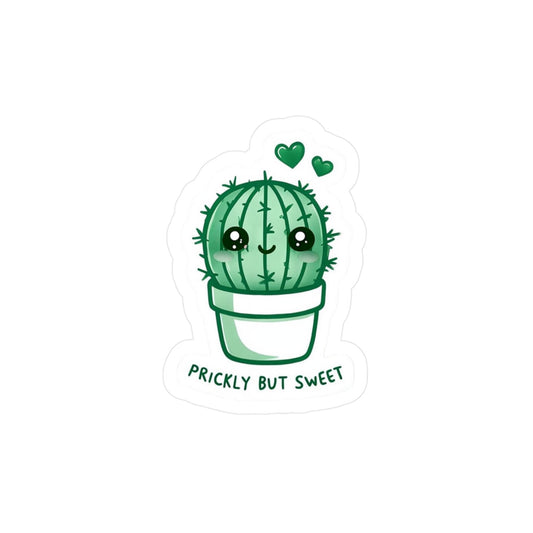 Cute Cactus Kiss-Cut Vinyl Decal/Sticker- Prickly But Sweet