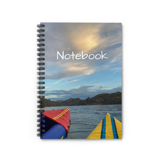 Scenic Kayak Lake At Sunset Spiral Journal - Ruled Personalized  Notebook