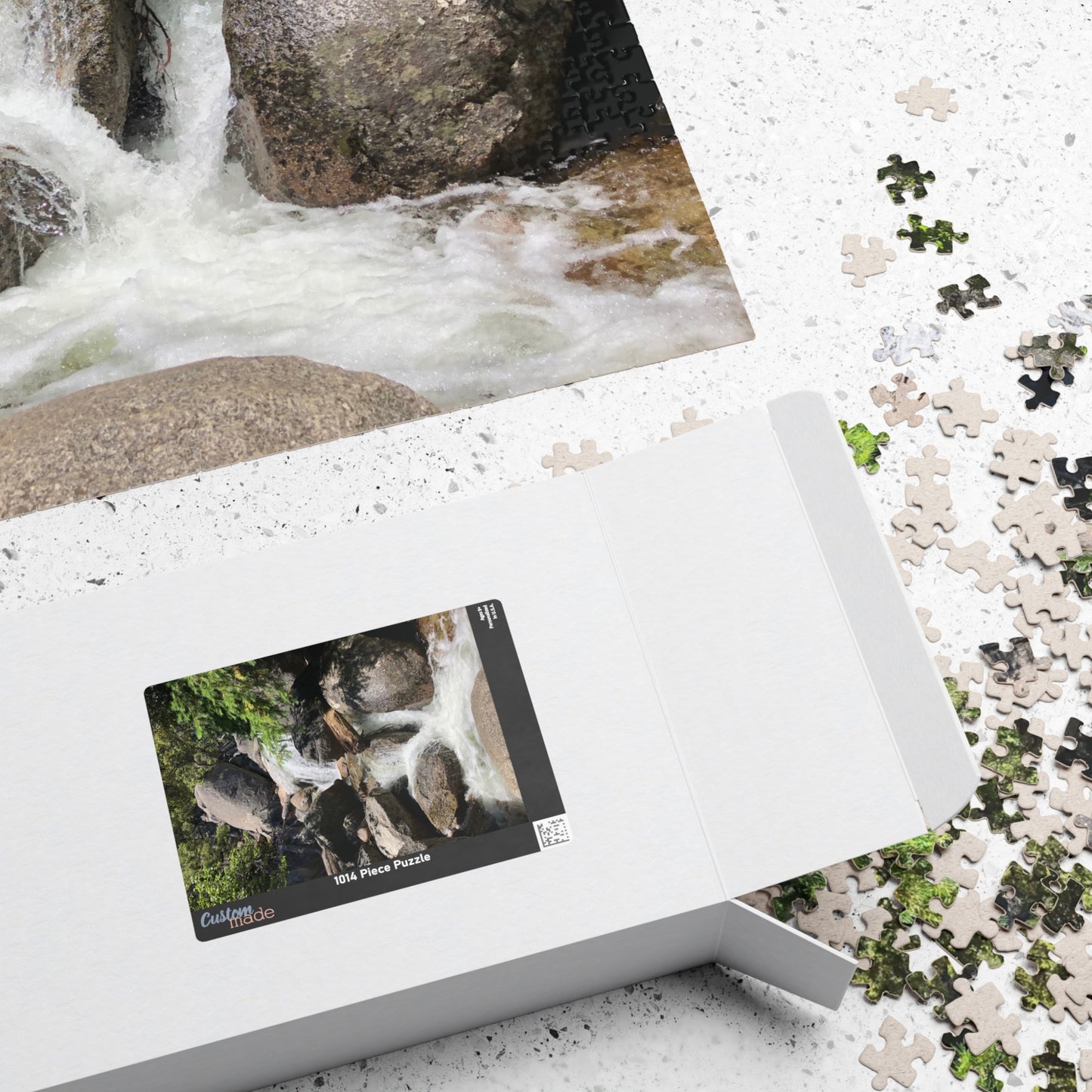 Mountain Stream River Waterfall Jigsaw Puzzle — Scenic Nature Puzzle (110–1014 pieces)