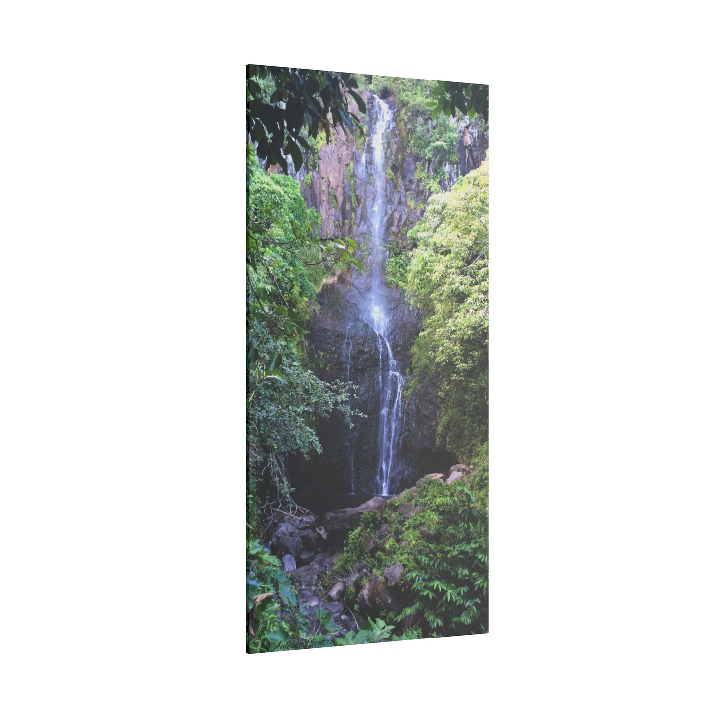 Hidden Waterfall  - Stretched Matte Canvas Art Print for Nature Lovers