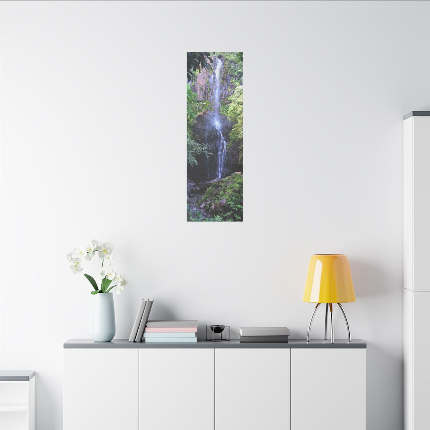 Hidden Waterfall  - Stretched Matte Canvas Art Print for Nature Lovers