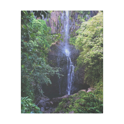 Hidden Waterfall  - Stretched Matte Canvas Art Print for Nature Lovers