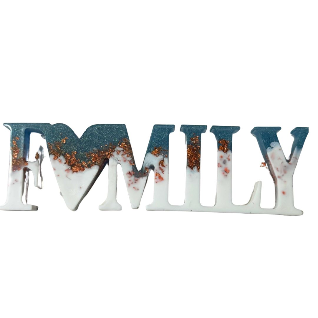 Personalized Handcrafted Resin Family Plaque