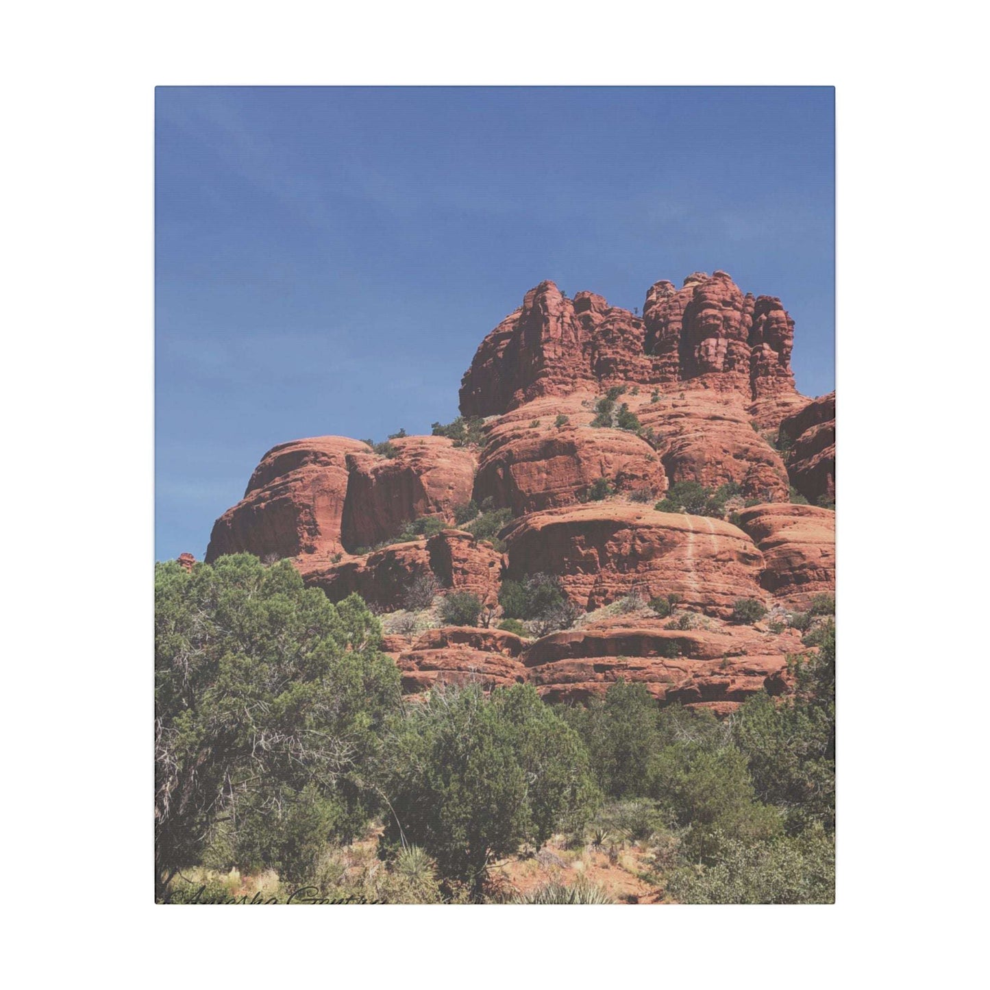 Majestic Red Rock Landscape -  Stretched Canvas Wall Art, Wall Decor