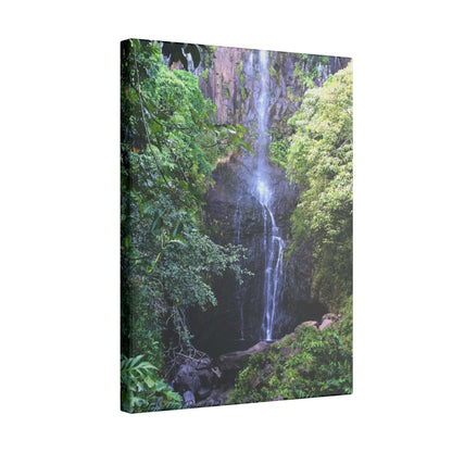 Hidden Waterfall  - Stretched Matte Canvas Art Print for Nature Lovers