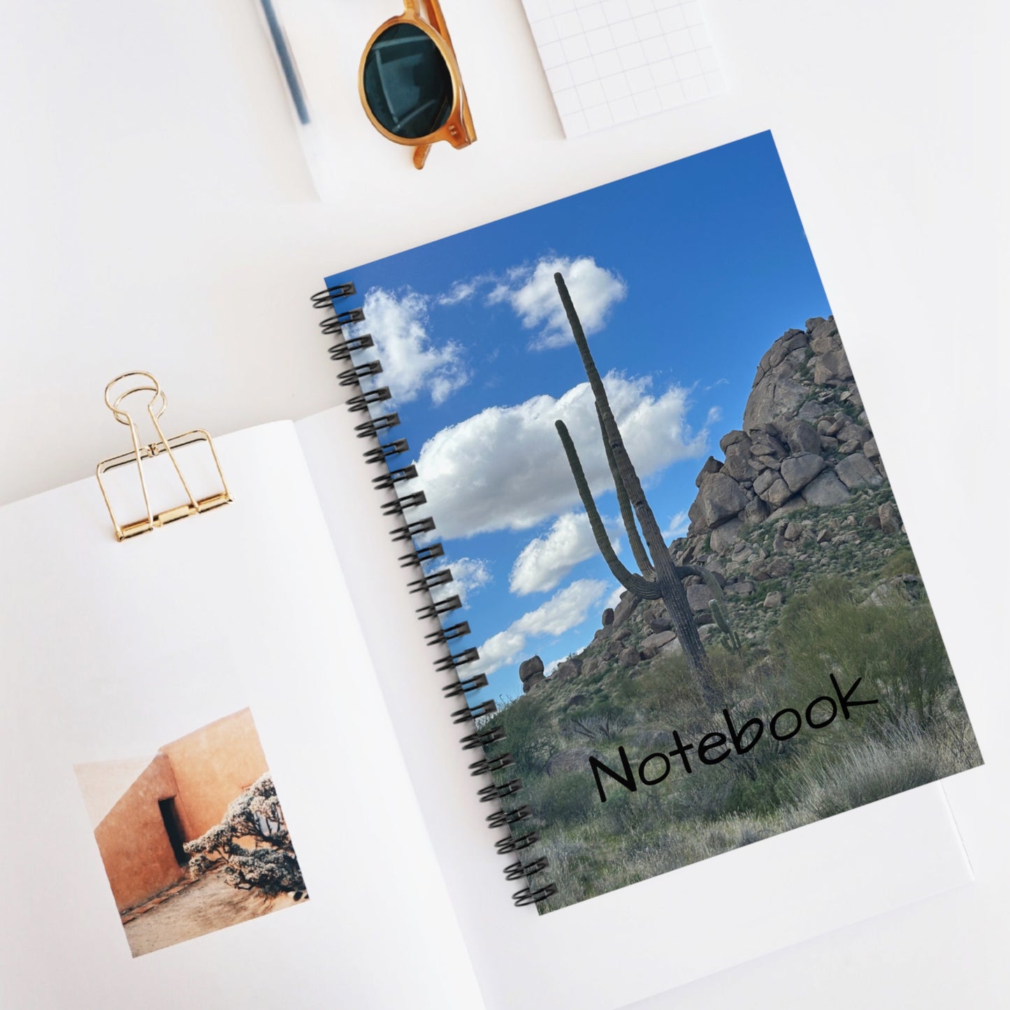 Desert Saguaro Notebook — Southwestern Cactus Spiral Journal