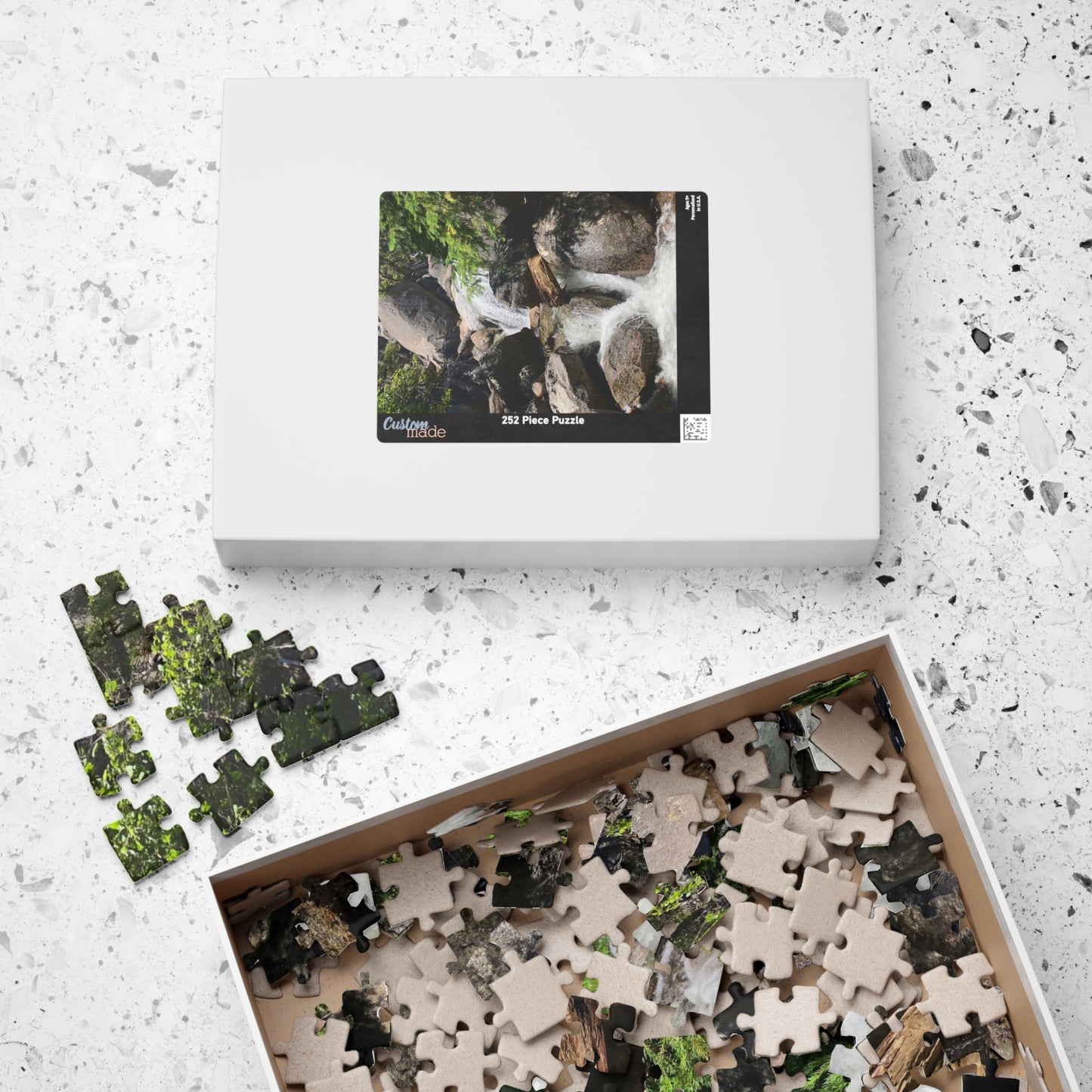 Mountain Stream River Waterfall Jigsaw Puzzle — Scenic Nature Puzzle (110–1014 pieces)