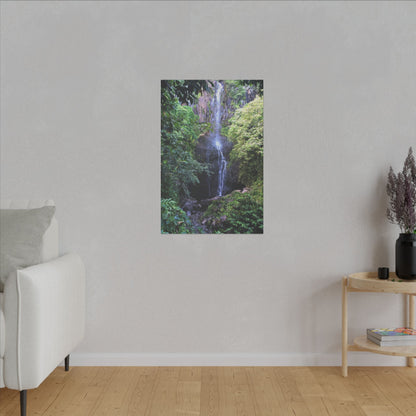 Hidden Waterfall  - Stretched Matte Canvas Art Print for Nature Lovers