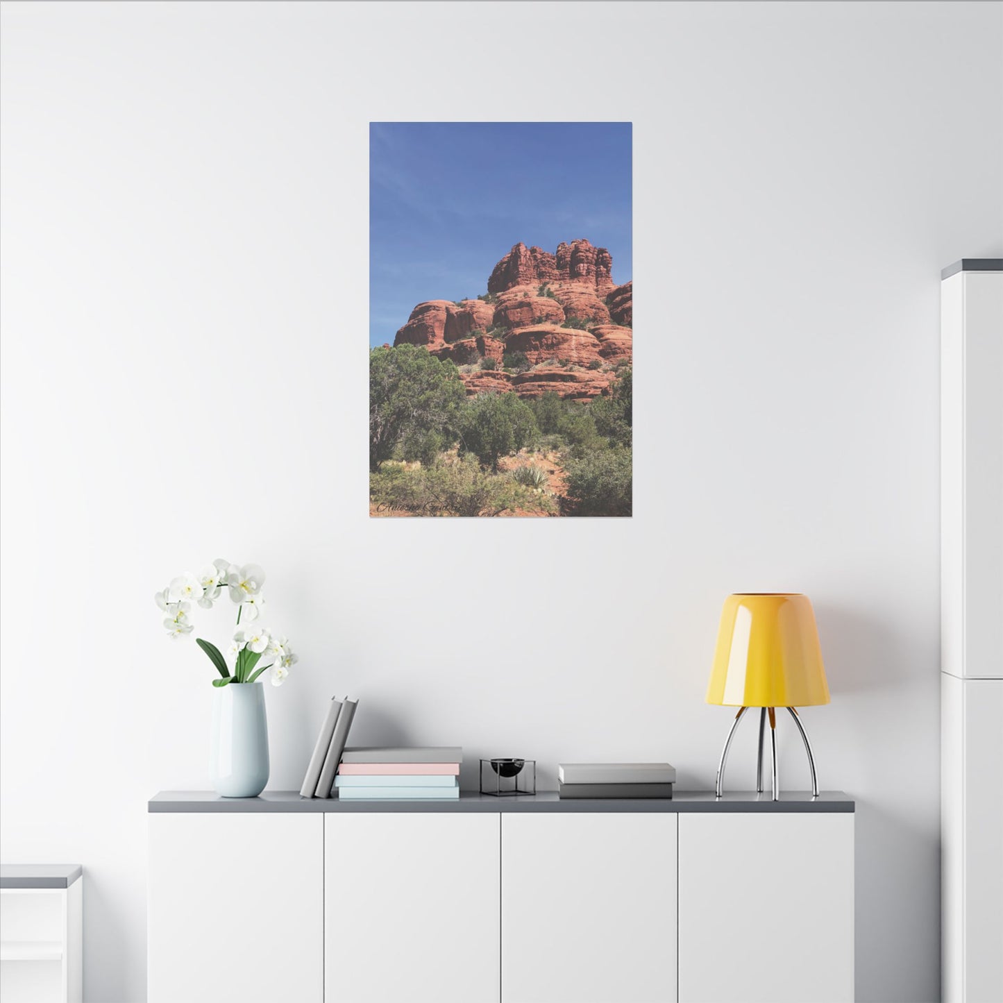 Majestic Red Rock Landscape -  Stretched Canvas Wall Art, Wall Decor