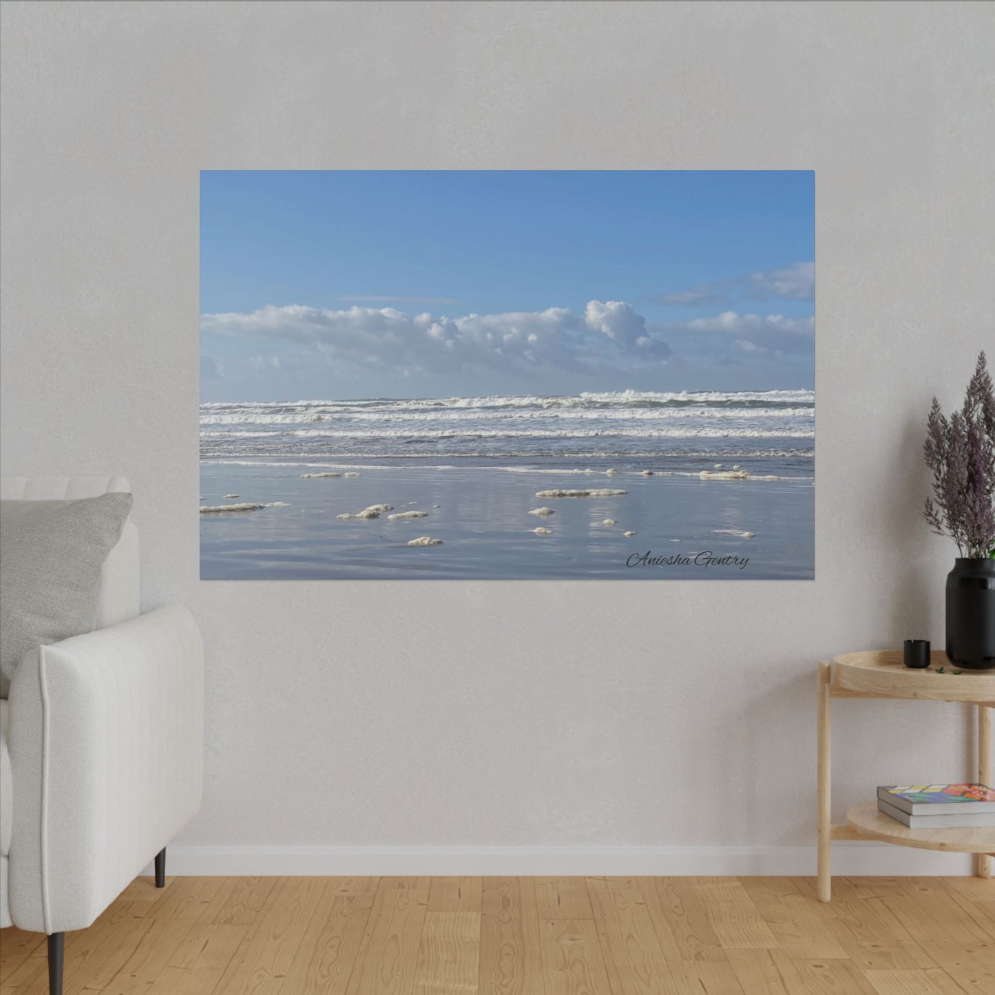 Coastal Serenity - Stretched Matte Canvas Wall Art, Wall Decor