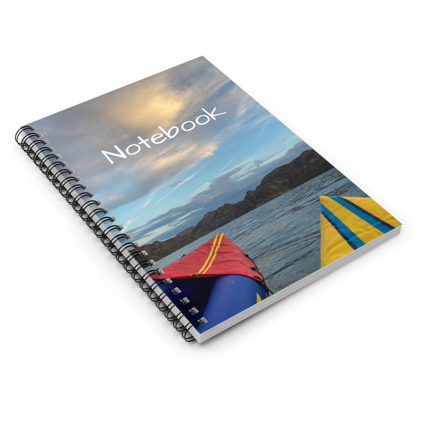 Scenic Kayak Lake At Sunset Spiral Journal - Ruled Personalized  Notebook