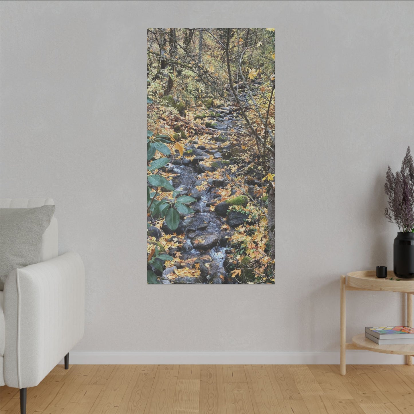 Hike in the Forest -  Stretched Matte Canvas Wall Art, Wall Decor