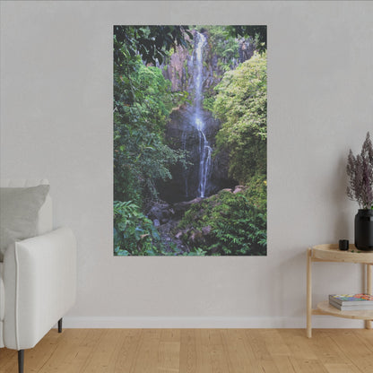 Hidden Waterfall  - Stretched Matte Canvas Art Print for Nature Lovers