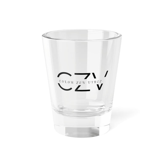 Color Zen Vibez Clear Shot Glass - 1.5oz Clear Shot Glass for Celebrations