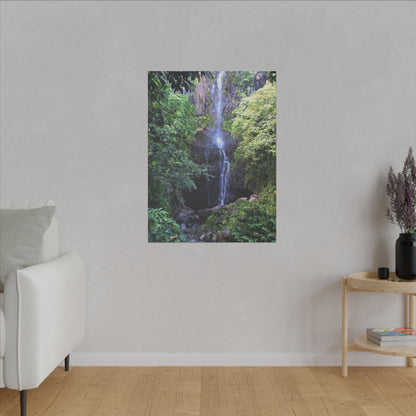 Hidden Waterfall  - Stretched Matte Canvas Art Print for Nature Lovers