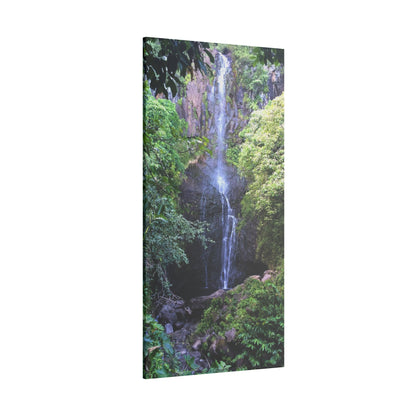 Hidden Waterfall  - Stretched Matte Canvas Art Print for Nature Lovers