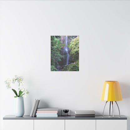 Hidden Waterfall  - Stretched Matte Canvas Art Print for Nature Lovers